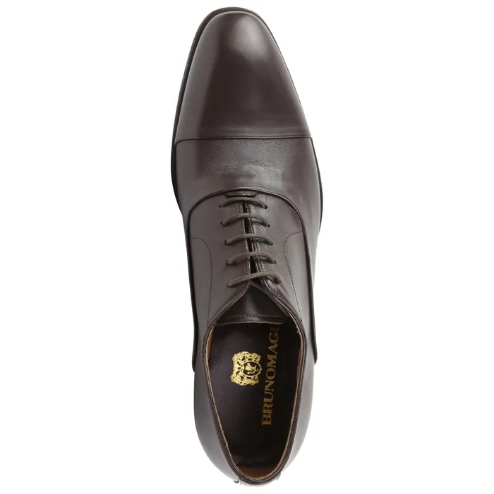 Bruno Magli Locascio CapToe Oxford 8211 Dark Brown Men Dress Shoes