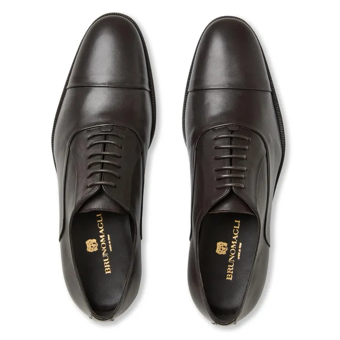 Bruno Magli Maioco Leather Oxford 8211 Dark Brown Men Dress Shoes