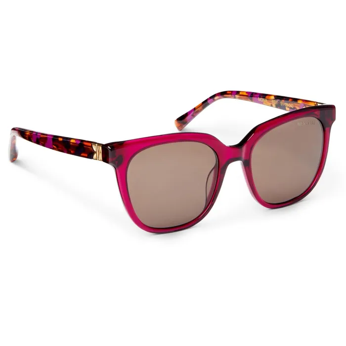 Bruno Magli Monas Limited Edition Oversized Sunglasses Red Women Sunglasses