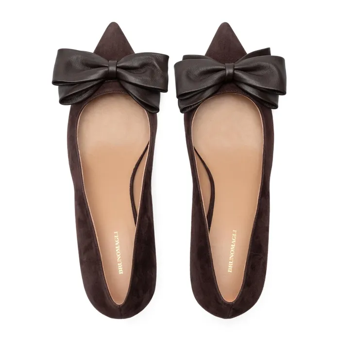 Bruno Magli Nadia Pump Brown Suede Women Evening