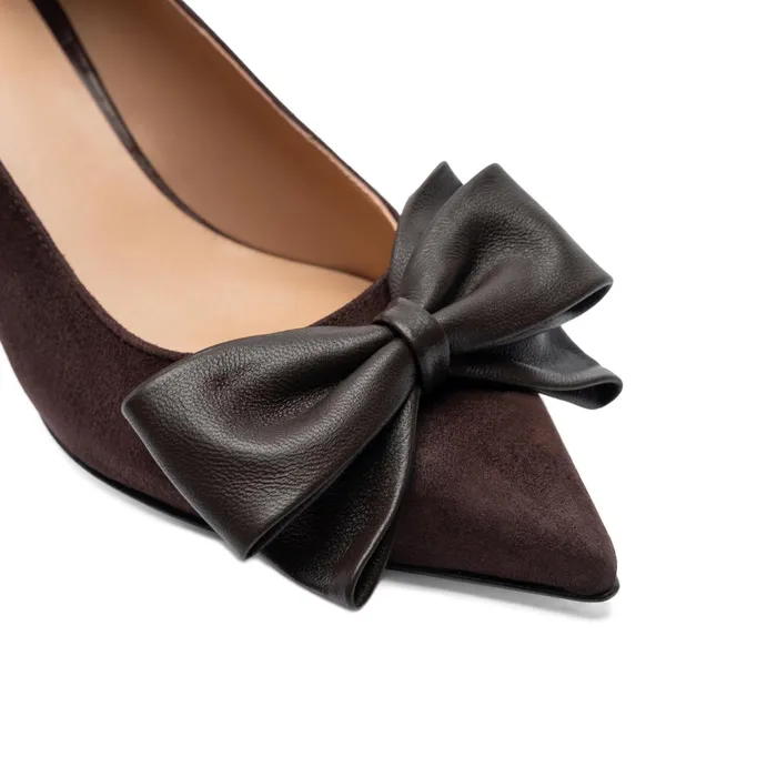 Bruno Magli Nadia Pump Brown Suede Women Evening