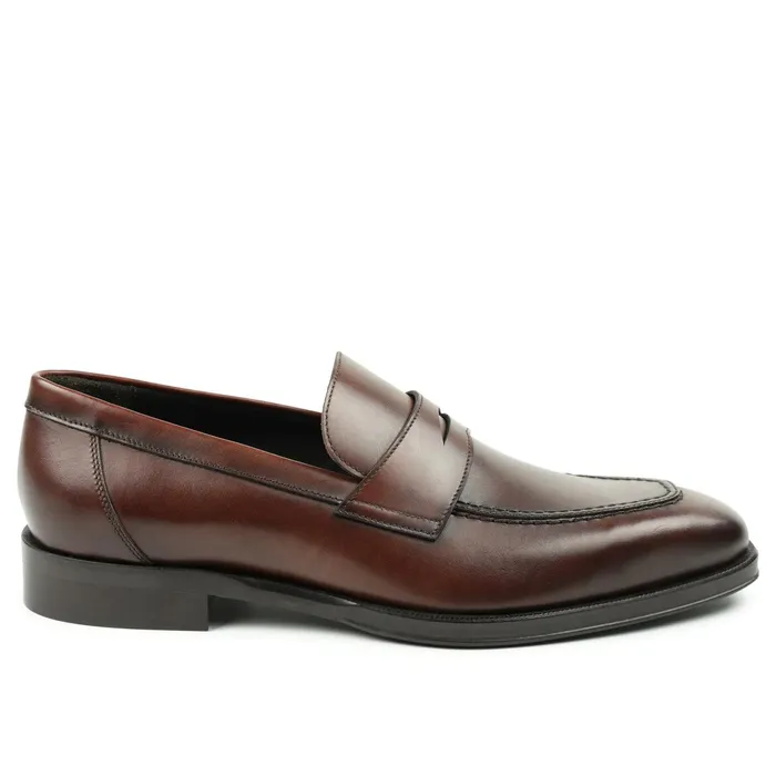 Bruno Magli Nathan Penny Loafer 8211 Rust Men Dress Shoes