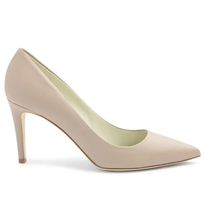 Bruno Magli Telma Leather PointedToe PumpNatural Women Evening