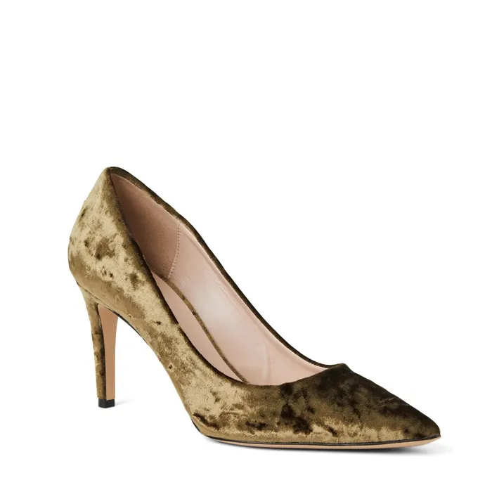 Bruno Magli Telma Pointed Toe Pump Olive Velvet Women Evening