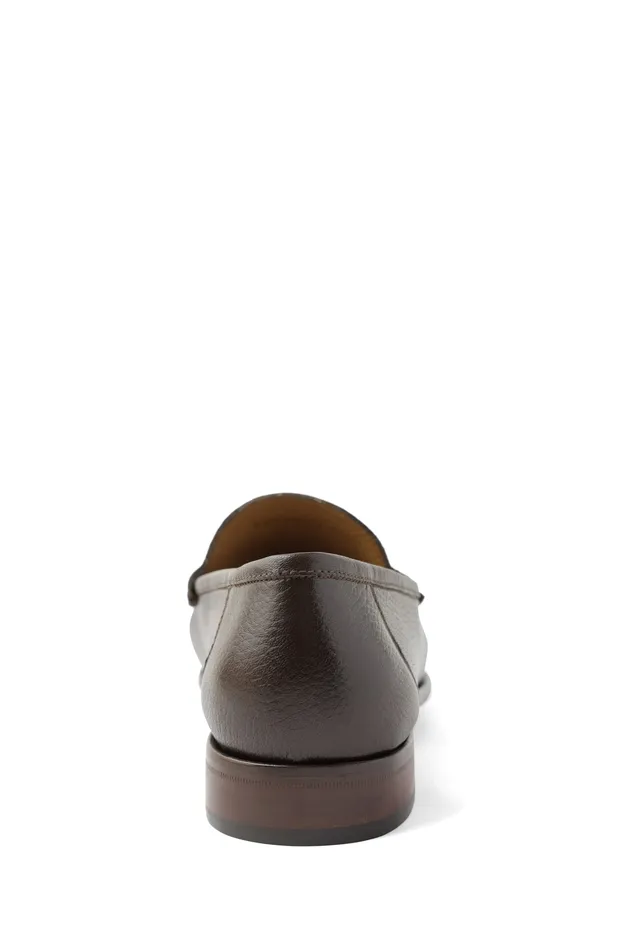 Bruno Magli Trieste Classic Leather Moccasin 8211 Dark Brown Cervo Men Loafers and Slipons