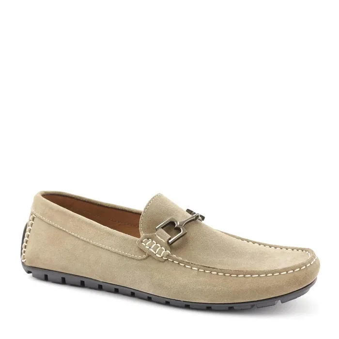 Bruno Magli Xander Suede Driving Moccasin 8211 Taupe Men Dress Shoes