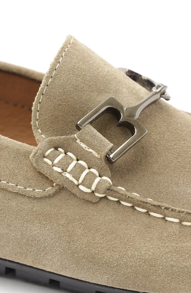 Bruno Magli Xander Suede Driving Moccasin 8211 Taupe Men Dress Shoes