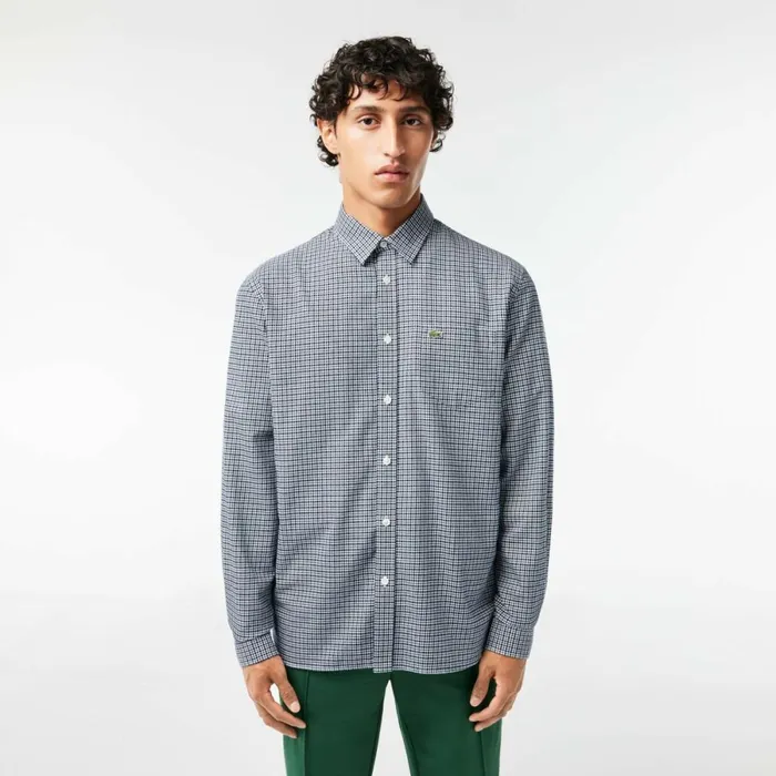 Button Down Shirts Men Lacoste Men039s Cotton Flannel Shirt Navy Blue White Kg2 Button Down Shirts Men Lacoste Men039s Cotton Flannel Shirt Navy Blue White Kg2