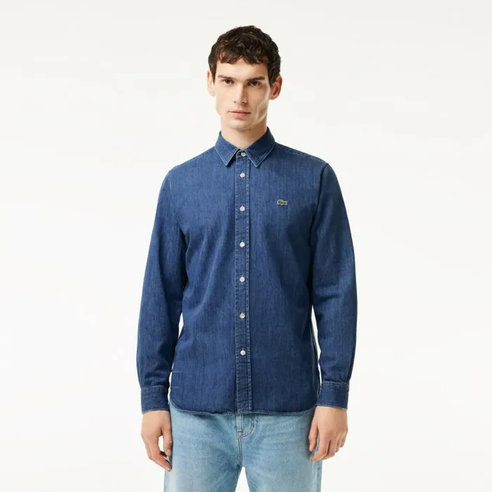 Button Down Shirts Men Lacoste Men039s Regular Fit Organic Cotton Denim Shirt Blue Cdz Button Down Shirts Men Lacoste Men039s Regular Fit Organic Cotton Denim Shirt Blue Cdz