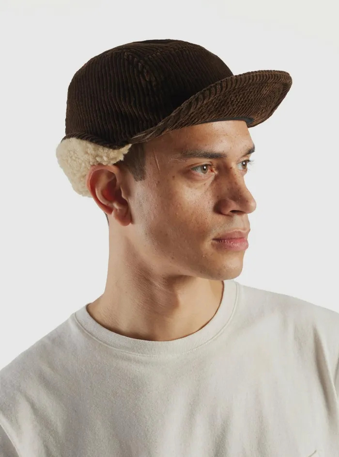 Cableami 5w Cap In Brown Corduroy Men Universal Works Hats