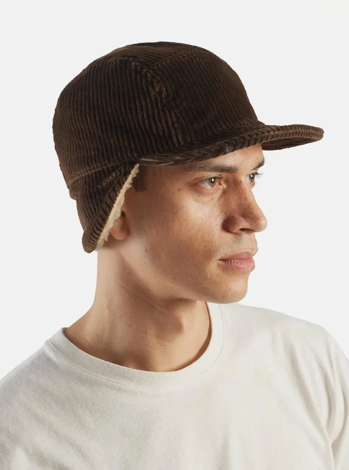 Cableami 5w Cap In Brown Corduroy Men Universal Works Hats