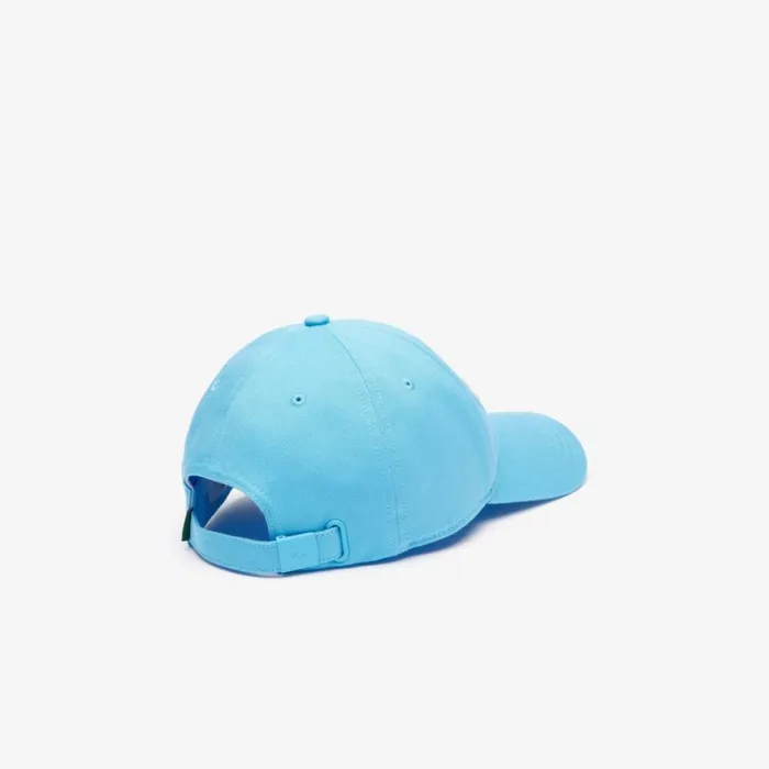 Caps and Hats MenWomen Lacoste Unisex Adjustable Organic Cotton Twill Cap Bonnie Blue Iy3