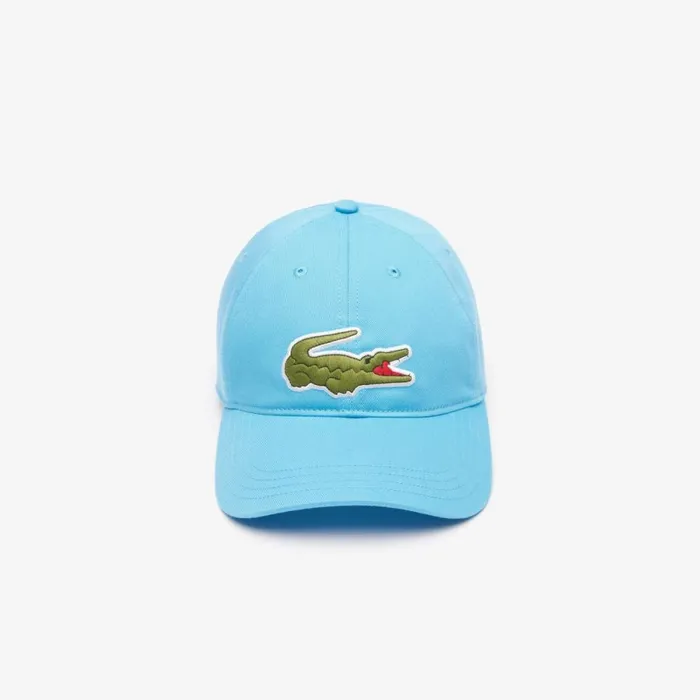 Caps and Hats MenWomen Lacoste Unisex Adjustable Organic Cotton Twill Cap Bonnie Blue Iy3