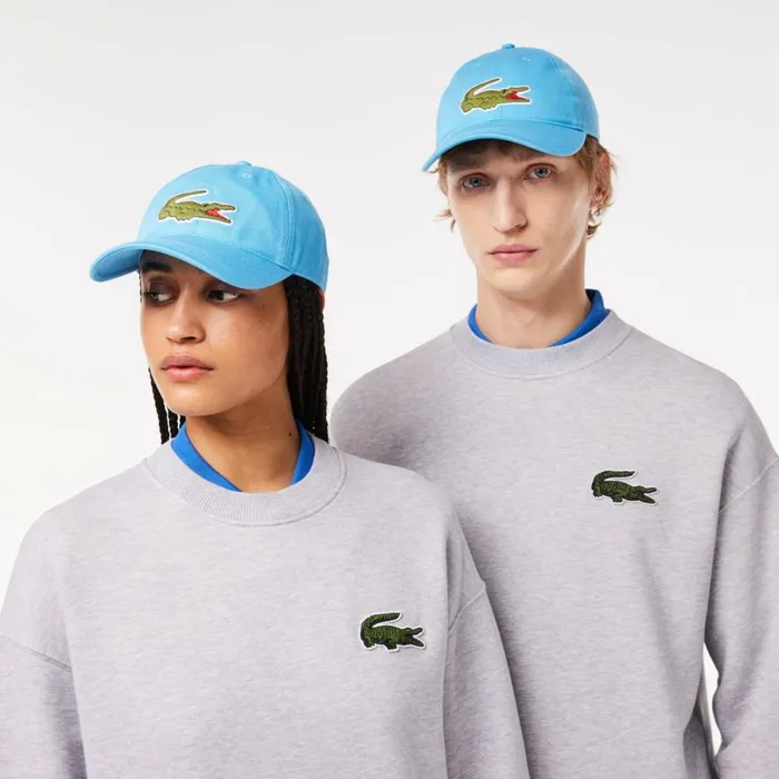 Caps and Hats MenWomen Lacoste Unisex Adjustable Organic Cotton Twill Cap Bonnie Blue Iy3