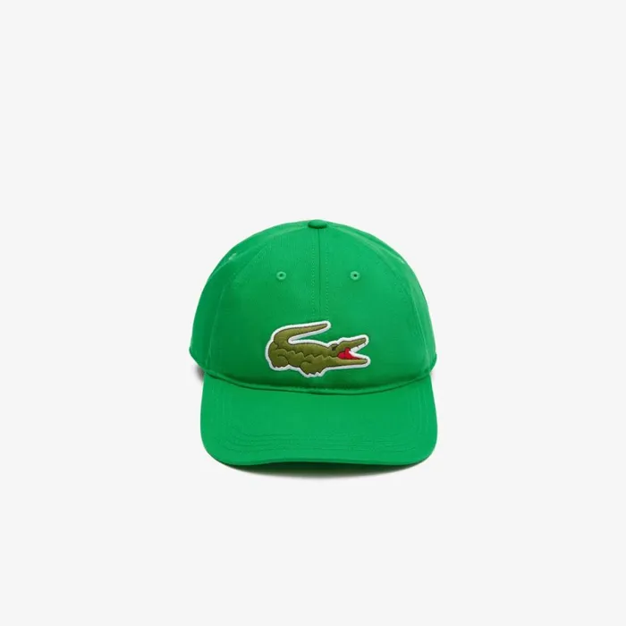 Caps and Hats MenWomen Lacoste Unisex Adjustable Organic Cotton Twill Cap Green Siw
