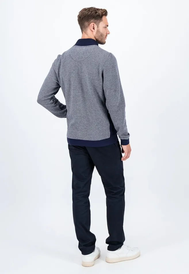Cardigan Men FYNCHHATTON Parting Jacket Made Of Cotton In Twocolor Look Navy