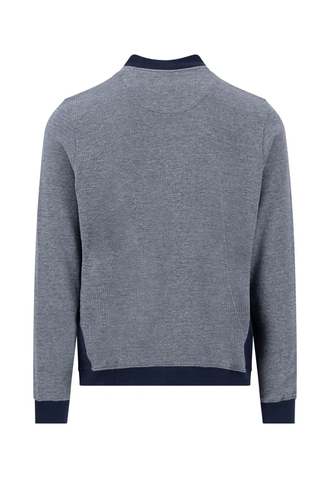 Cardigan Men FYNCHHATTON Parting Jacket Made Of Cotton In Twocolor Look Navy