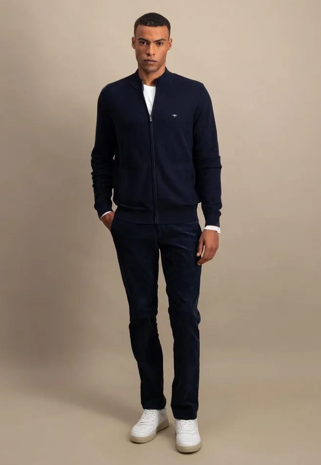 Cardigan Men FYNCHHATTON Parting Jacket Made Of Cotton Navyhazelruby Redlight Khakidark Emerald