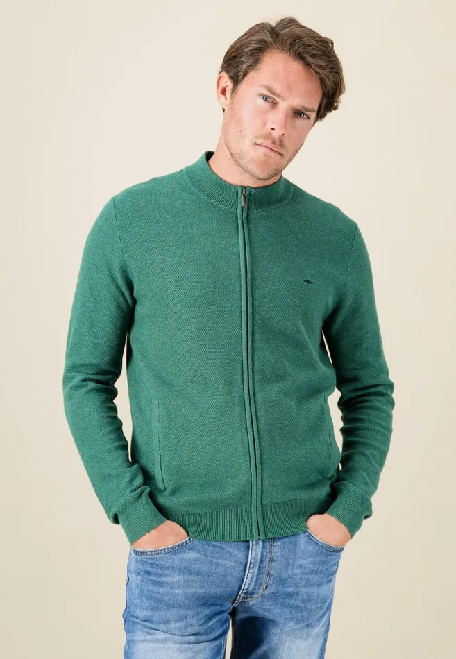 Cardigan Men FYNCHHATTON Parting Jacket Made Of Cotton Navyhazelruby Redlight Khakidark Emerald