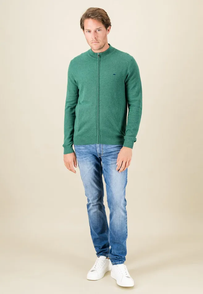 Cardigan Men FYNCHHATTON Parting Jacket Made Of Cotton Navyhazelruby Redlight Khakidark Emerald