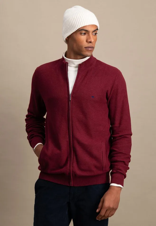 Cardigan Men FYNCHHATTON Parting Jacket Made Of Cotton Navyhazelruby Redlight Khakidark Emerald