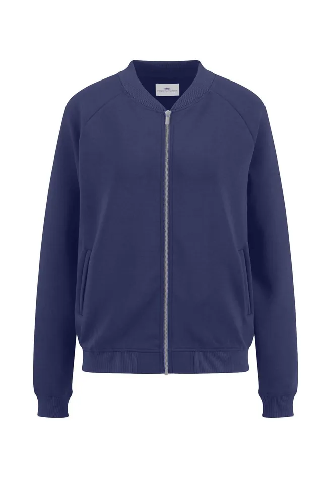 Cardigan Women FYNCHHATTON Fine Sweatshirt Jacket With Bags Blackblue Purplecrimson Red