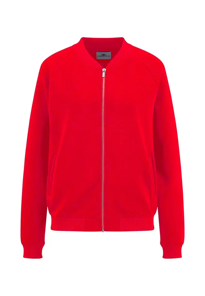Cardigan Women FYNCHHATTON Fine Sweatshirt Jacket With Bags Blackblue Purplecrimson Red
