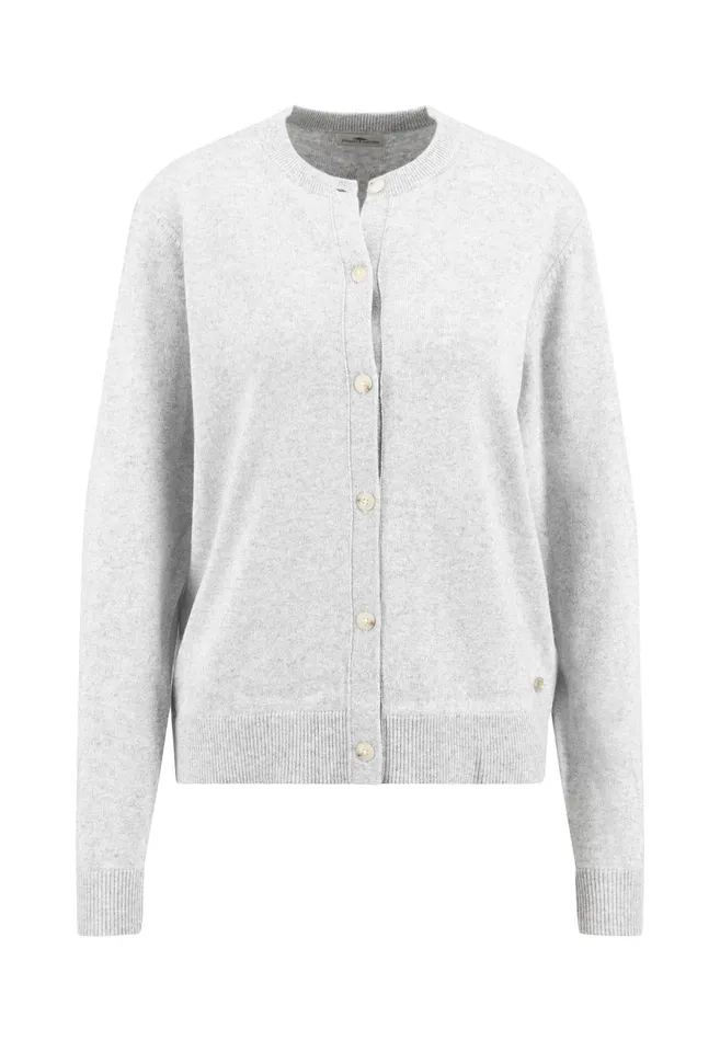 Cardigan Women FYNCHHATTON Parting Jacket Made Of Wool Mix With Buttons Silver Graywarm Gray Cardigan Women FYNCHHATTON Parting Jacket Made Of Wool Mix With Buttons Silver Graywarm Gray