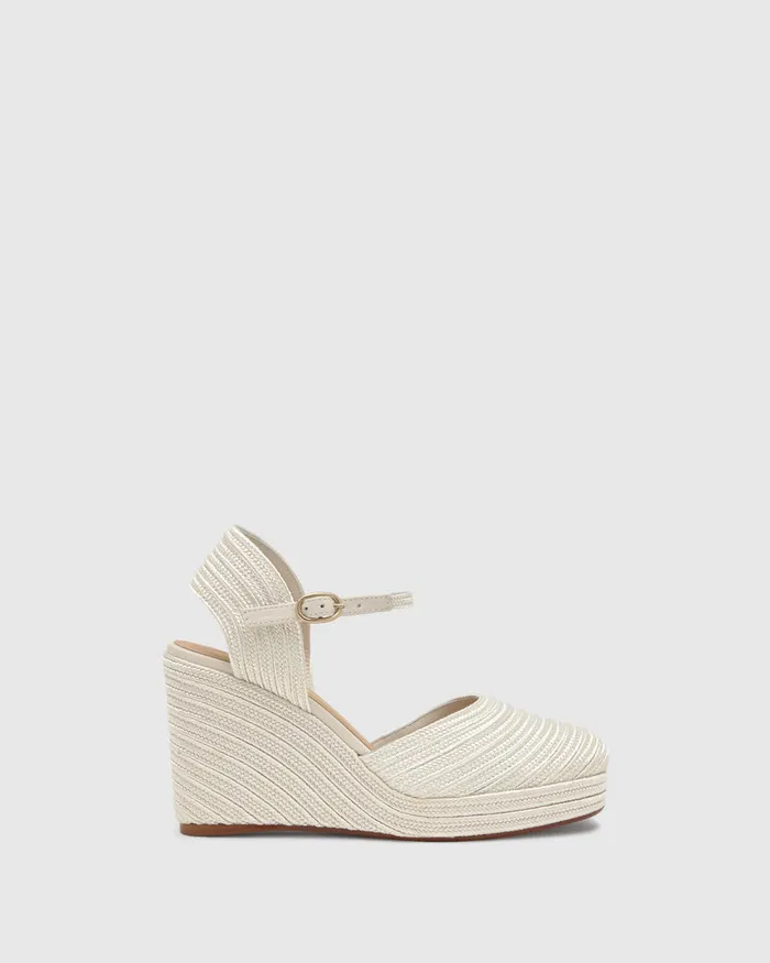 Castaer Carolyn142 Blanco Women Wedges