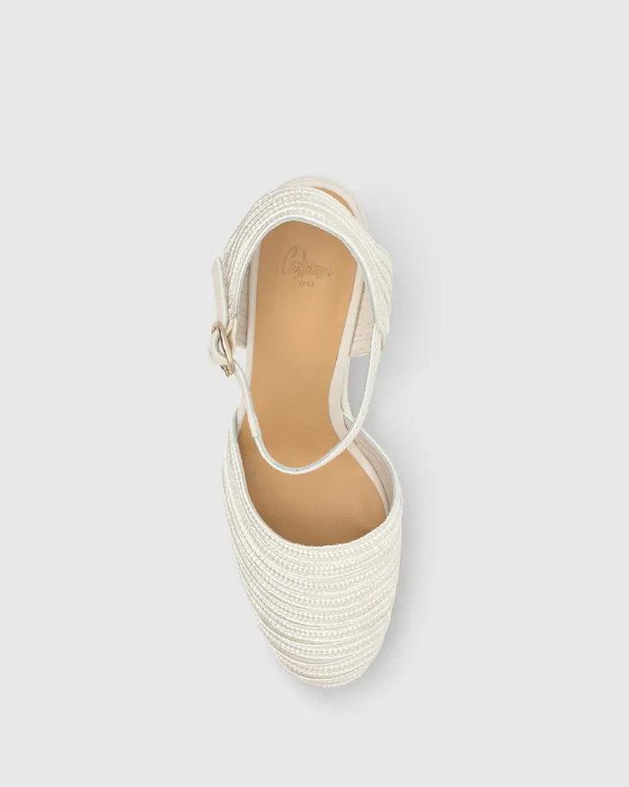 Castaer Carolyn142 Blanco Women Wedges