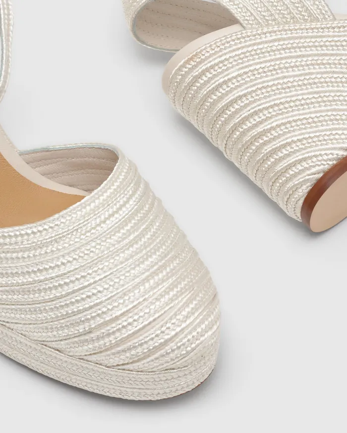 Castaer Carolyn142 Blanco Women Wedges