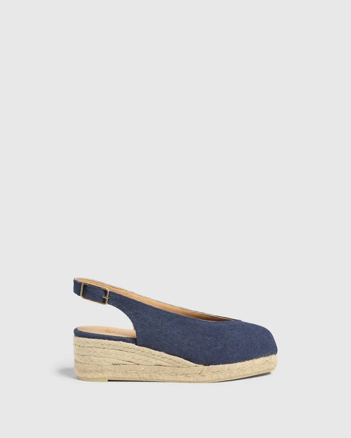 Castaer Dosalia3002 Azul Oxford Women Wedges