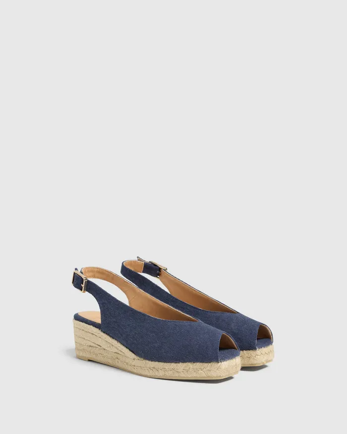 Castaer Dosalia3002 Azul Oxford Women Wedges