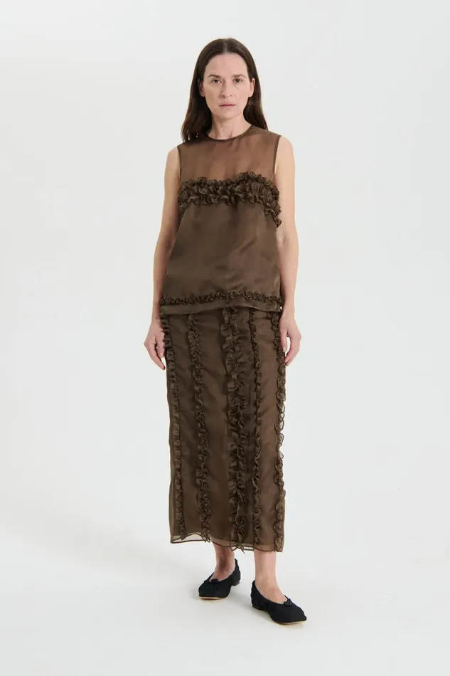Cecilie Bahnsen Blouses Women ORIETTA TOP Brown