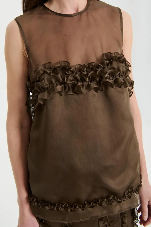 Cecilie Bahnsen Blouses Women ORIETTA TOP Brown