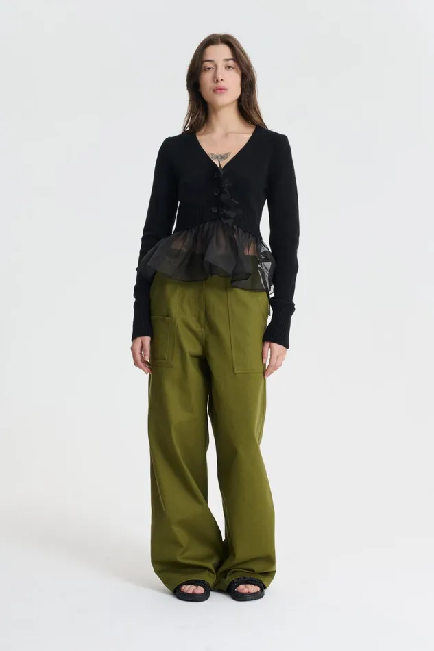 Cecilie Bahnsen Denim Women ANITA TROUSERS Olive Green