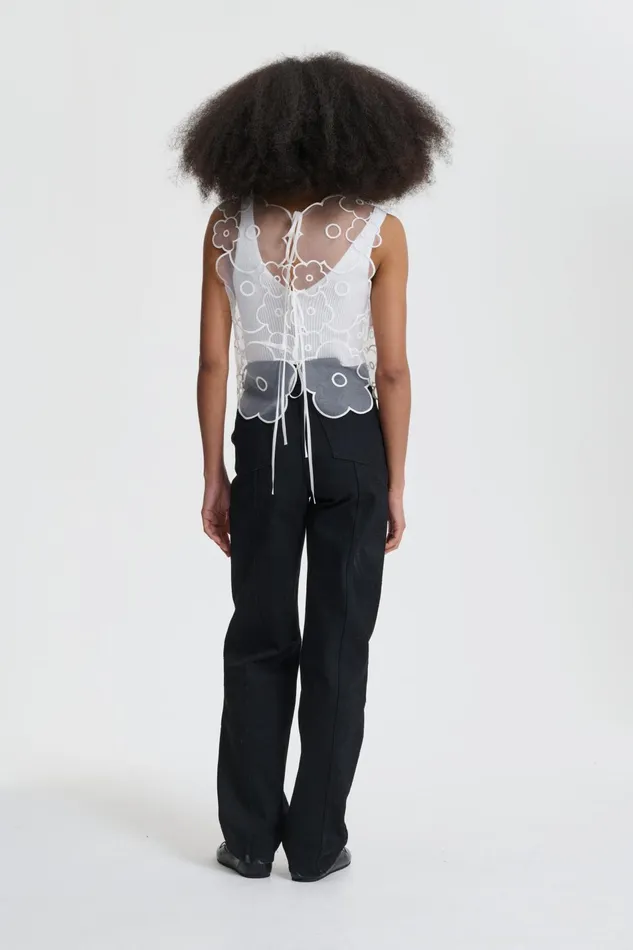 Cecilie Bahnsen Denim Women BLISS TROUSERS Black