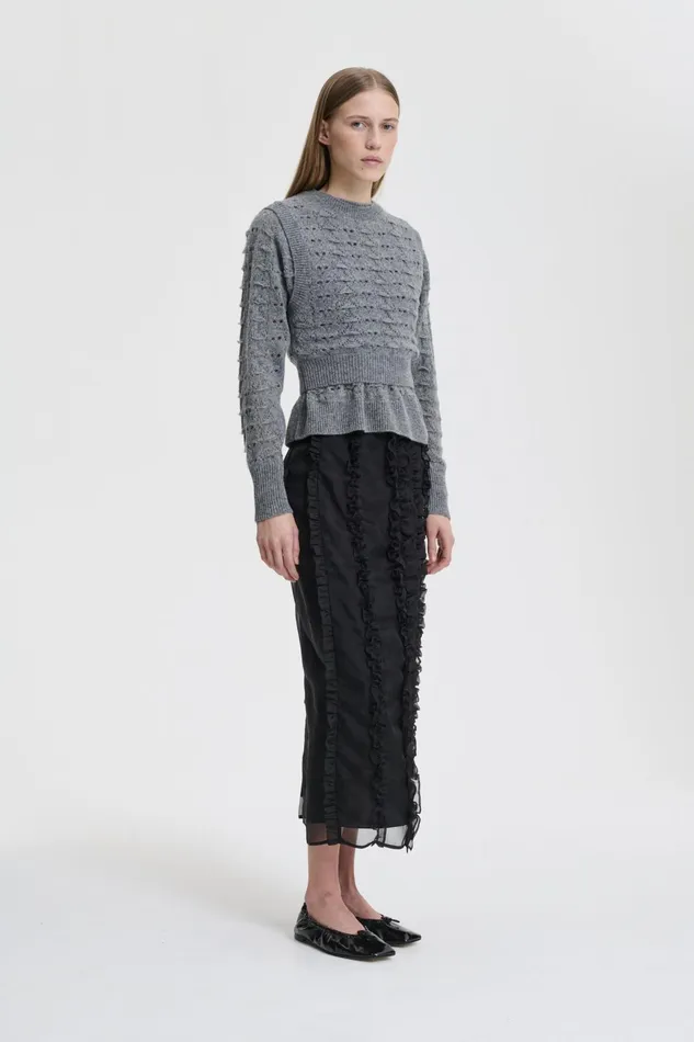 Cecilie Bahnsen Knits Women BIDANE PULLOVER Light Gray