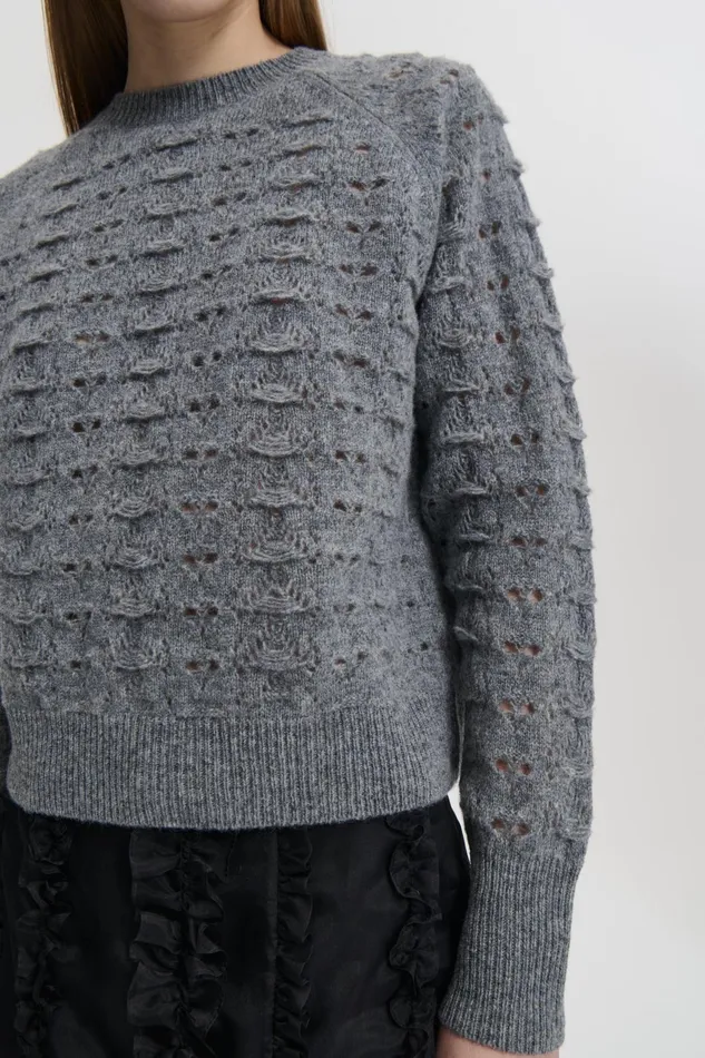 Cecilie Bahnsen Knits Women BIDANE PULLOVER Light Gray