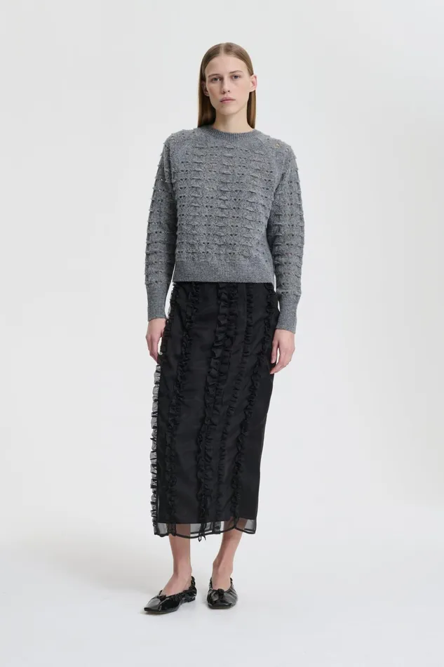 Cecilie Bahnsen Knits Women BIDANE PULLOVER Light Gray