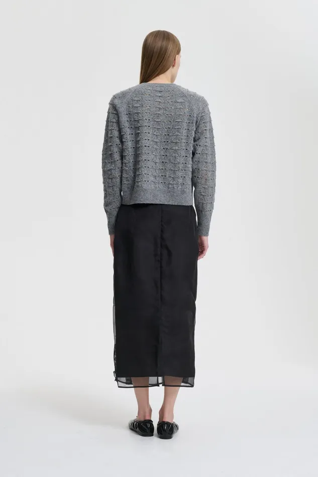 Cecilie Bahnsen Knits Women BIDANE PULLOVER Light Gray