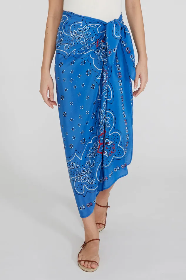 Chan Luu Bottoms Mandala Sarong French Blue 8211 Women