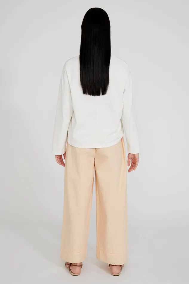 Chan Luu Bottoms Ramona Poplin Pant Apricot Ice 8211 Women