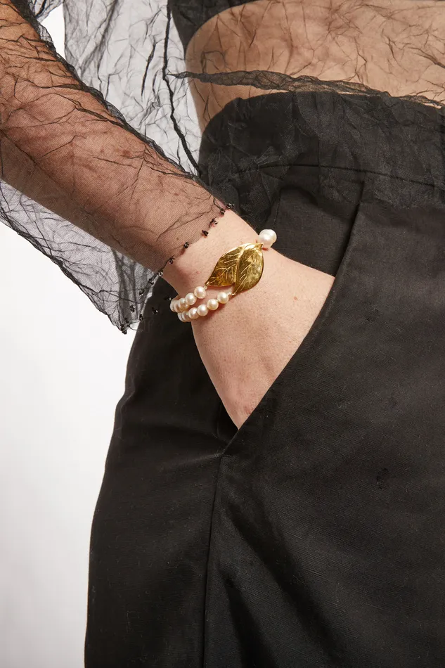 Chan Luu Bracelets Falling Leaf Bracelet White Pearl 8211 Women