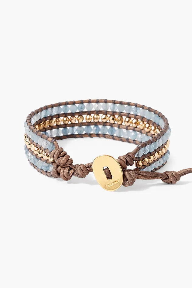 Chan Luu Bracelets Sedona Cuff Wrap Bracelet Aquamarine 8211 Women