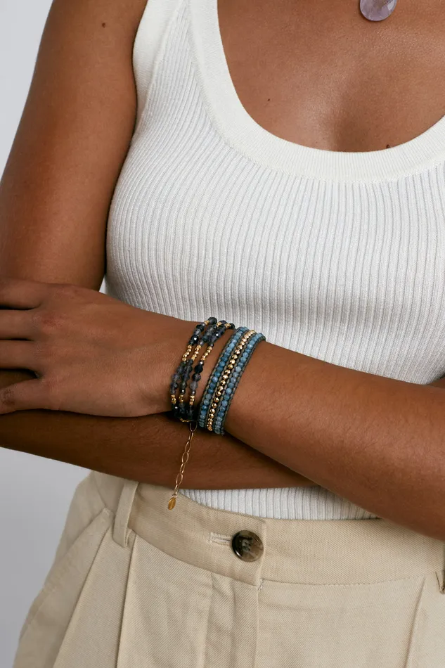 Chan Luu Bracelets Sedona Cuff Wrap Bracelet Aquamarine 8211 Women