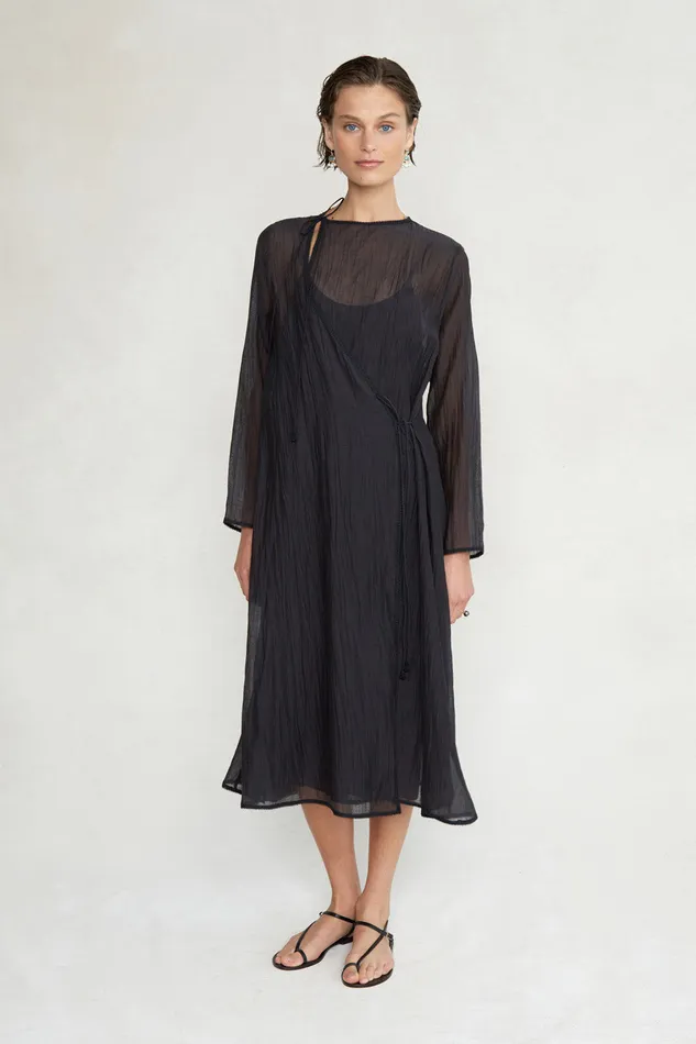 Chan Luu Dresses Heather Wrap Dress Caviar 8211 Women