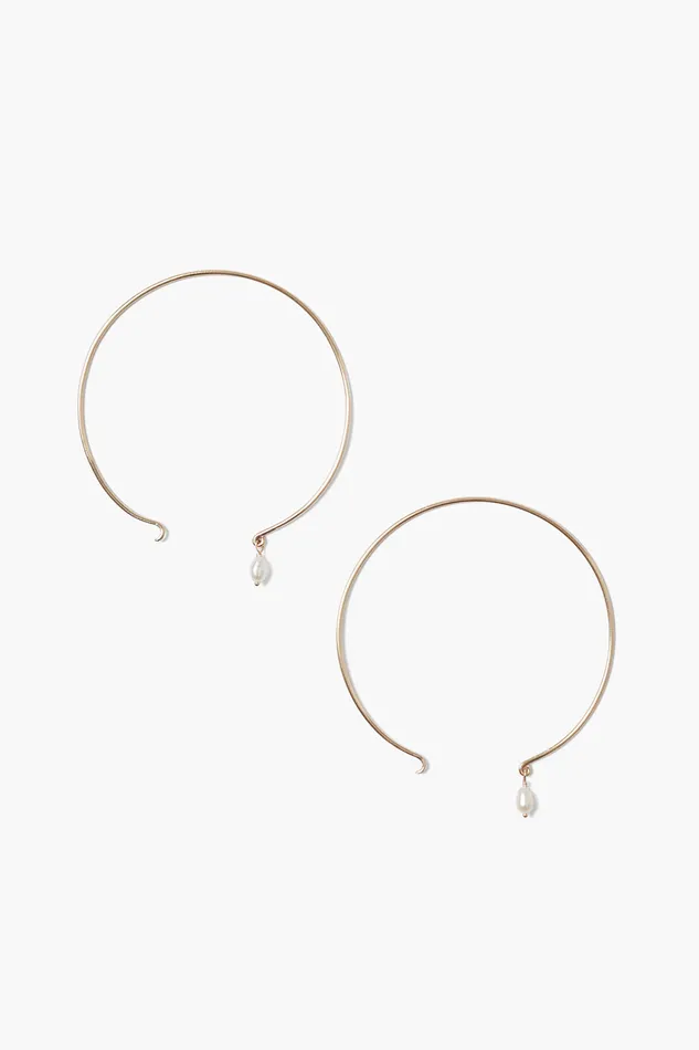 Chan Luu Earrings 14k Belle Hoop Earrings Maxi White Pearl 8211 Women
