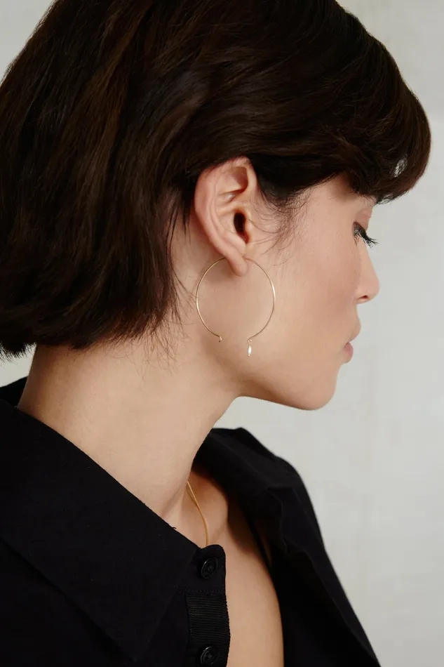 Chan Luu Earrings 14k Belle Hoop Earrings Maxi White Pearl 8211 Women