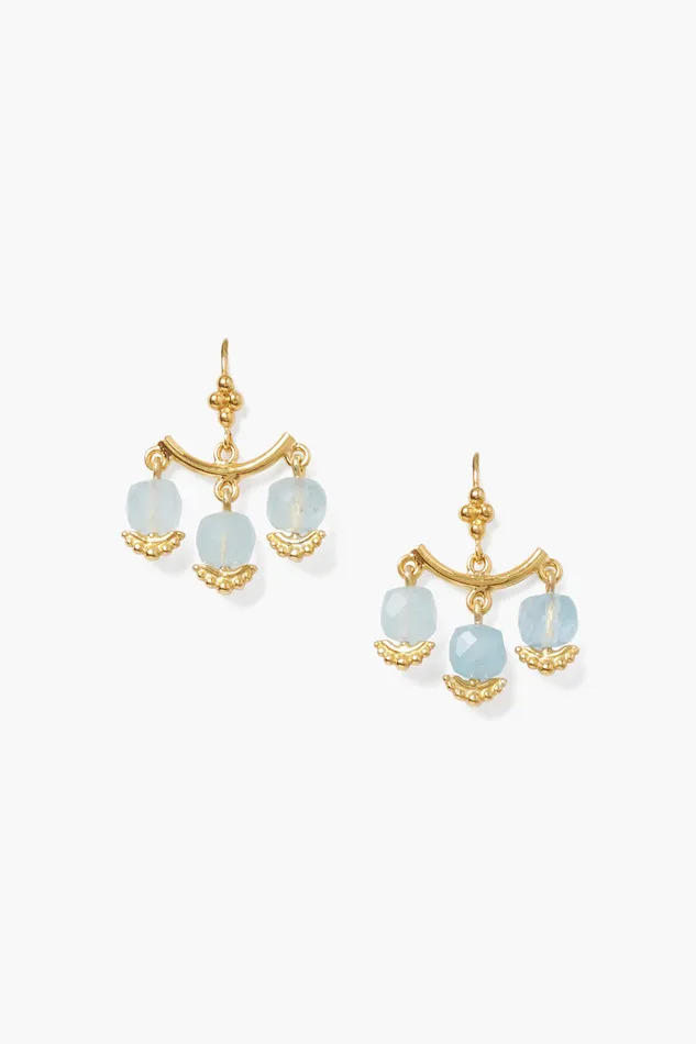 Chan Luu Earrings Anahi Chandelier Earrings Aquamarine 8211 Women